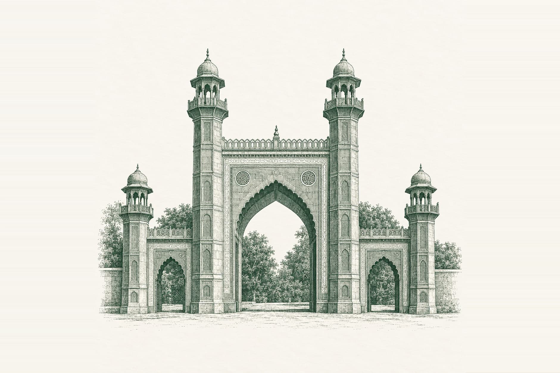 Illustration: Bab-e-Syed, Aligarh Muslim University.