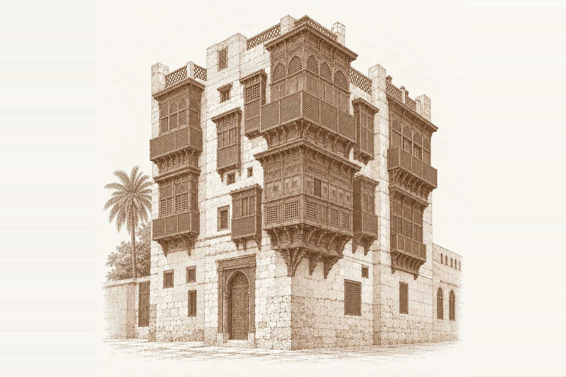 Illustration: Nasseef House, Al-Balad, Jeddah.