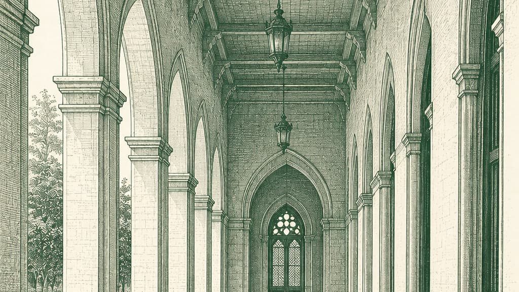 Illustration: still empty hall